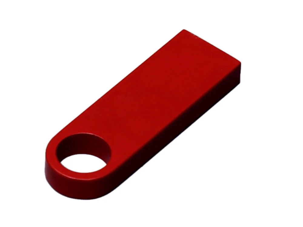 USB 2.0-флешка на 32 Гб с мини чипом и круглым отверстием красный 32Gb - фото 2