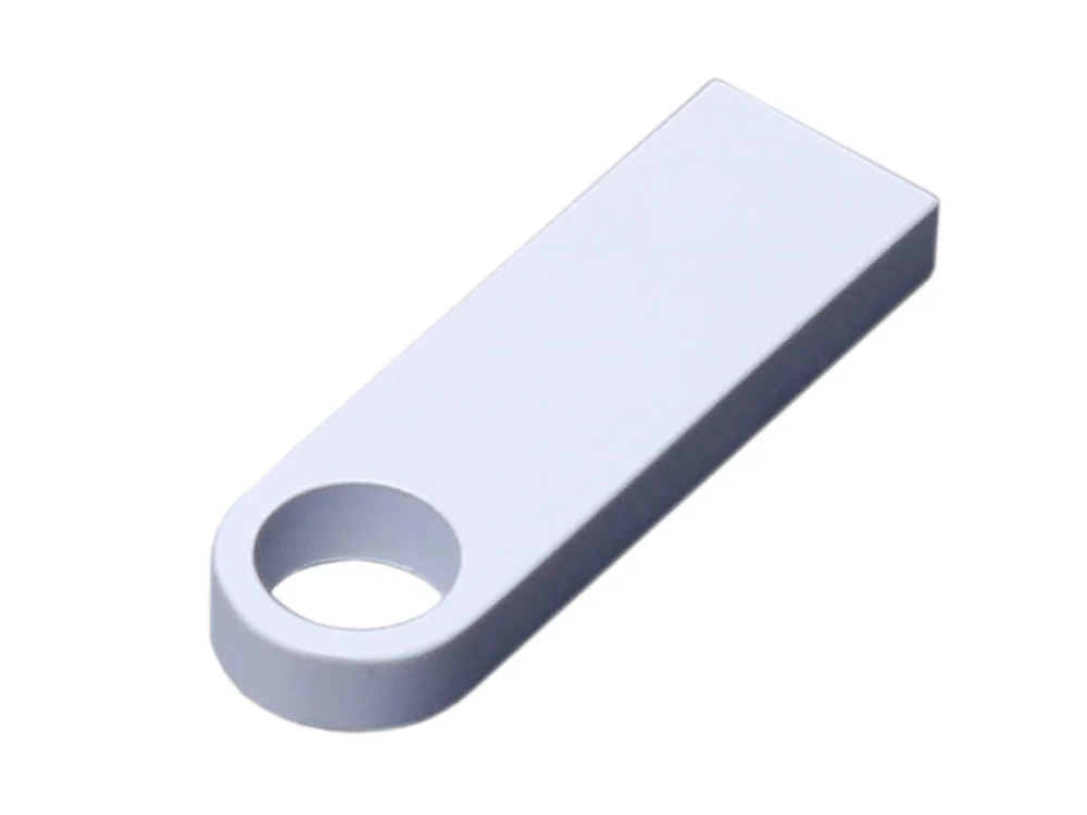 USB 2.0-флешка на 64 Гб с мини чипом и круглым отверстием белый 64Gb - фото 1