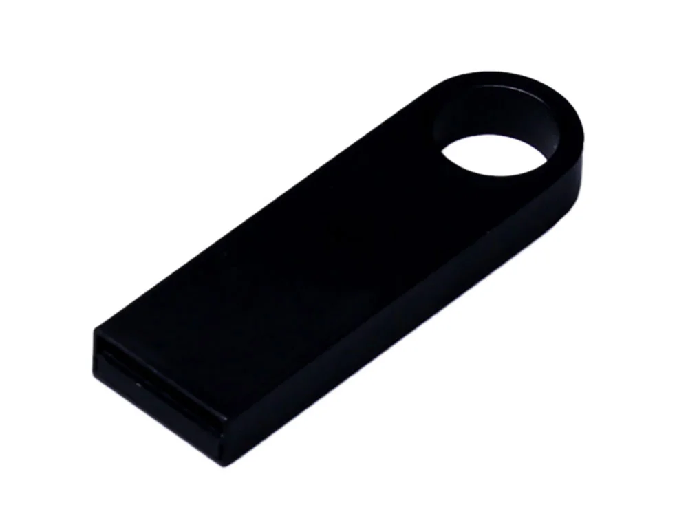 USB 2.0-флешка на 64 Гб с мини чипом и круглым отверстием черный 64Gb - фото 2