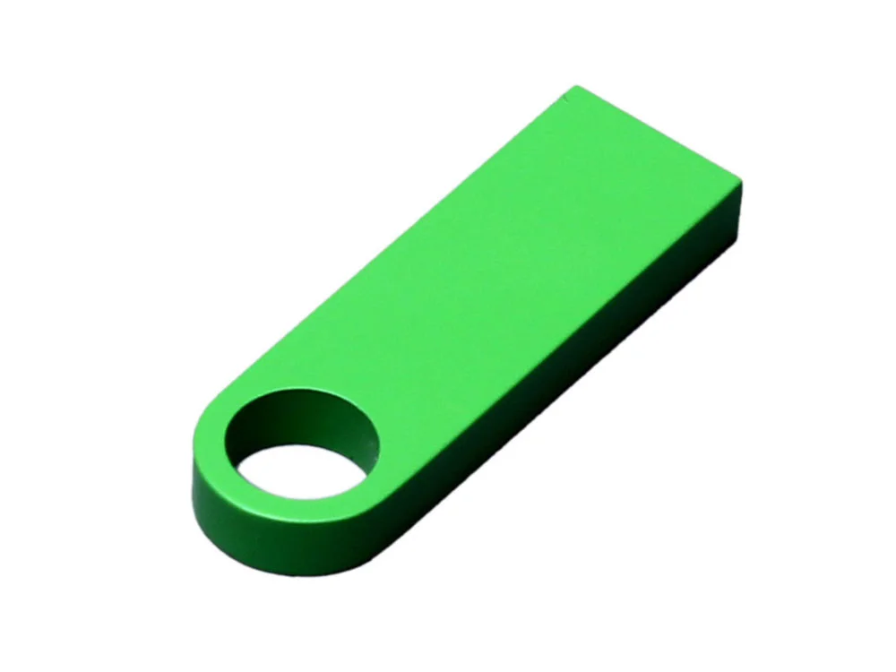 USB 2.0-флешка на 64 Гб с мини чипом и круглым отверстием зеленый 64Gb - фото 2