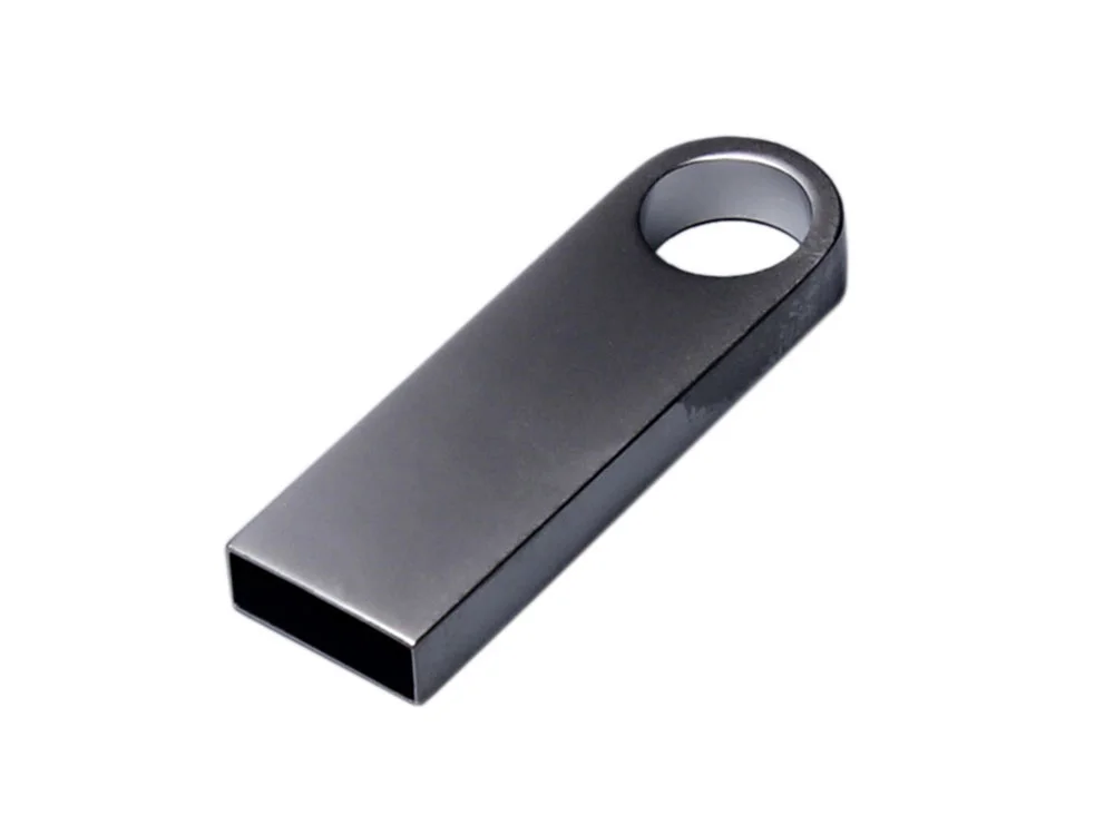 USB 2.0-флешка на 128 Гб с мини чипом и круглым отверстием серебристый 128Gb - фото 2