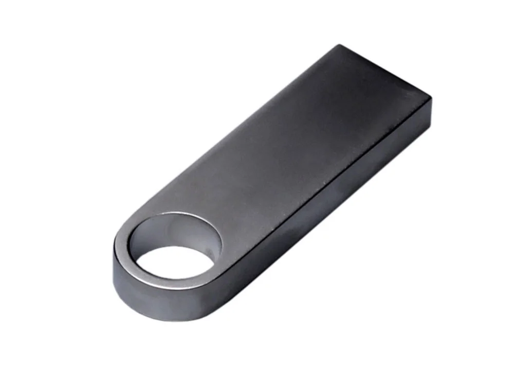USB 2.0-флешка на 128 Гб с мини чипом и круглым отверстием серебристый 128Gb - фото 3