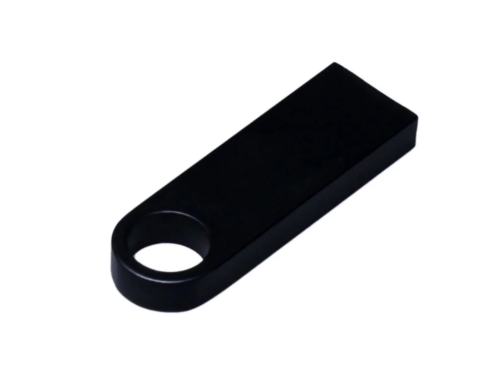 USB 2.0-флешка на 128 Гб с мини чипом и круглым отверстием черный 128Gb - фото 1