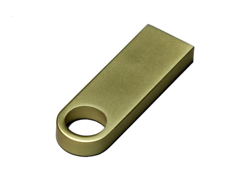 USB 3.0-флешка на 64 Гб с мини чипом и круглым отверстием золотистый 64Gb - фото 3