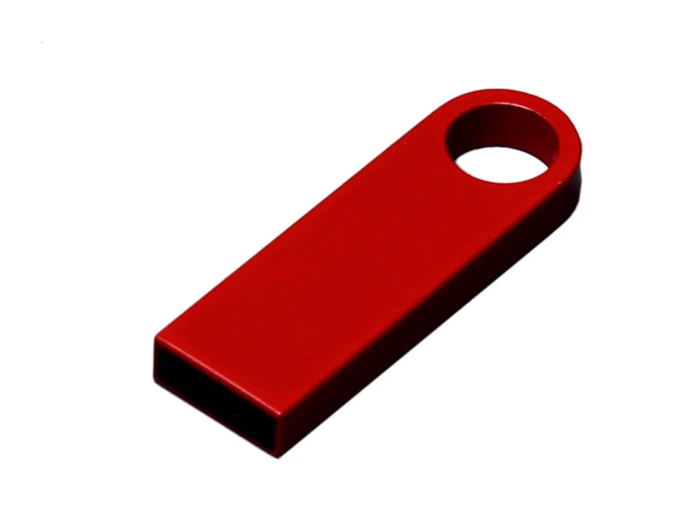 USB 3.0-флешка на 64 Гб с мини чипом и круглым отверстием красный 64Gb - фото 1