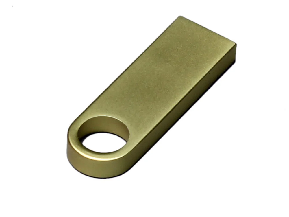 USB 3.0-флешка на 128 Гб с мини чипом и круглым отверстием золотистый 128Gb - фото 3