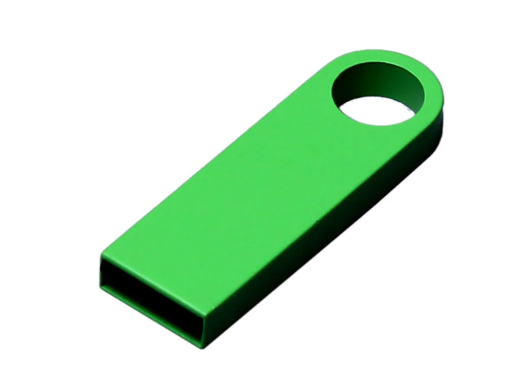 USB 3.0-флешка на 128 Гб с мини чипом и круглым отверстием зеленый 128Gb - фото 1