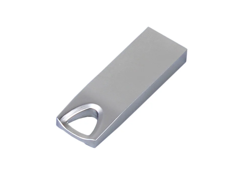 USB 2.0-флешка на 512 Мбайт с мини чипом и отверстием для цепочки серебристый 512Mb - фото 3