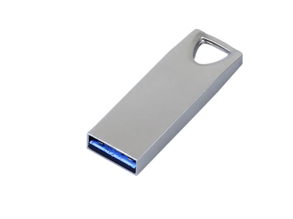 USB 2.0-флешка на 4 Гб с мини чипом и отверстием для цепочки серебристый 4Gb - фото 2