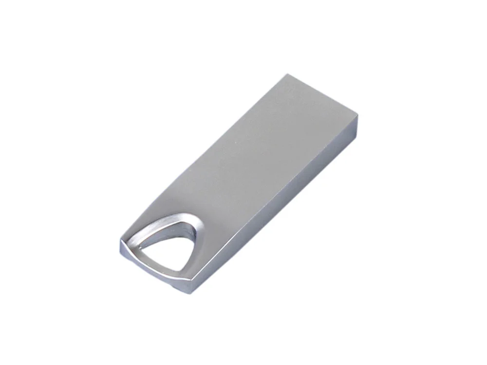 USB 2.0-флешка на 4 Гб с мини чипом и отверстием для цепочки серебристый 4Gb - фото 3