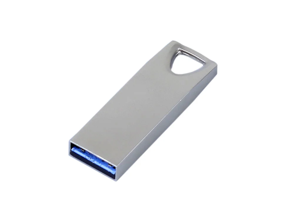 USB 2.0-флешка на 8 Гб с мини чипом и отверстием для цепочки серебристый 8Gb - фото 2