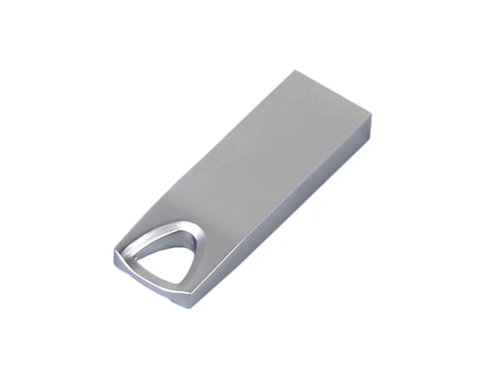 USB 2.0-флешка на 16 Гб с мини чипом и отверстием для цепочки серебристый 16Gb - фото 3