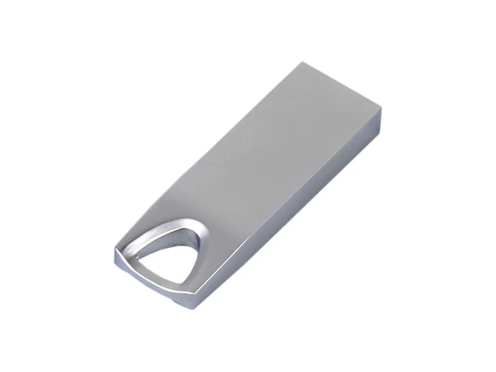 USB 2.0-флешка на 32 Гб с мини чипом и отверстием для цепочки серебристый 32Gb - фото 3