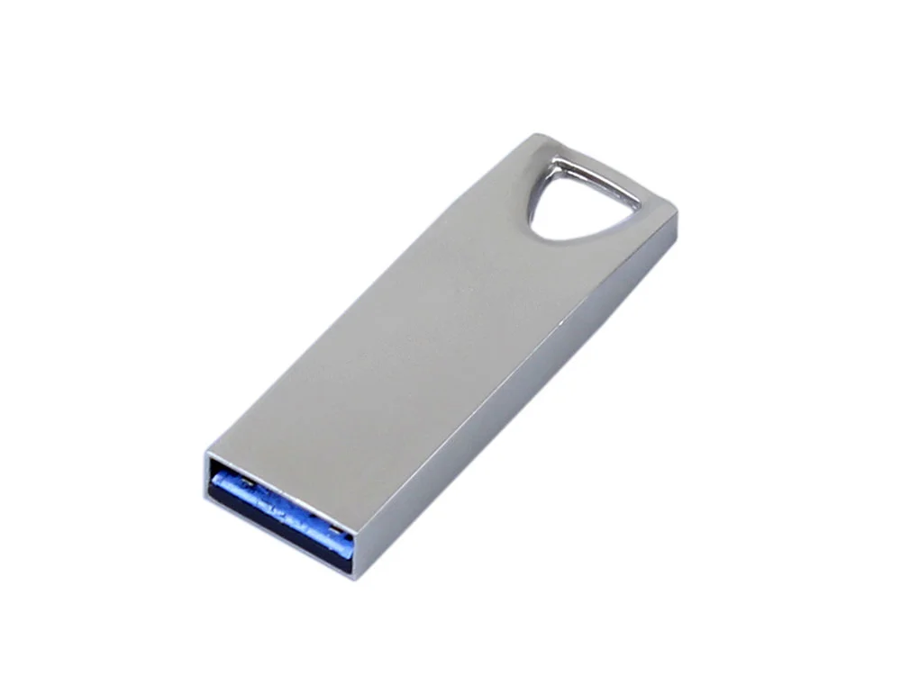 USB 2.0-флешка на 64 Гб с мини чипом и отверстием для цепочки серебристый 64Gb - фото 2