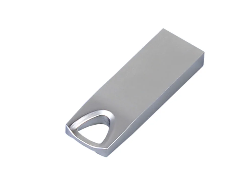 USB 2.0-флешка на 64 Гб с мини чипом и отверстием для цепочки серебристый 64Gb - фото 3