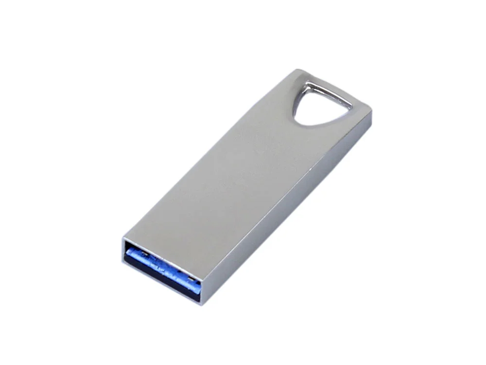 USB 2.0-флешка на 128 Гб с мини чипом и отверстием для цепочки серебристый 128Gb - фото 2