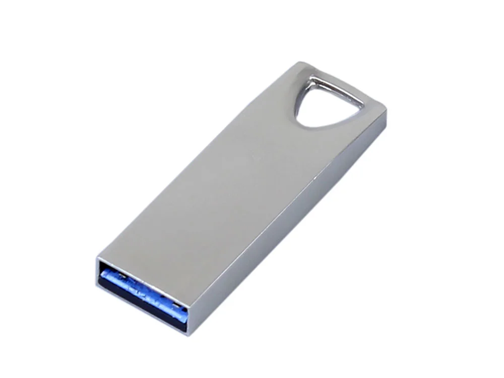 USB 3.0-флешка на 16 Гб с мини чипом и отверстием для цепочки серебристый 16Gb - фото 2