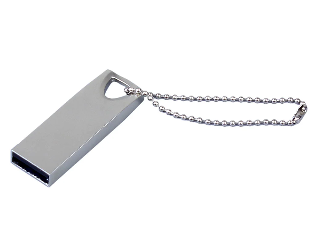 USB 3.0-флешка на 32 Гб с мини чипом и отверстием для цепочки серебристый 32Gb
