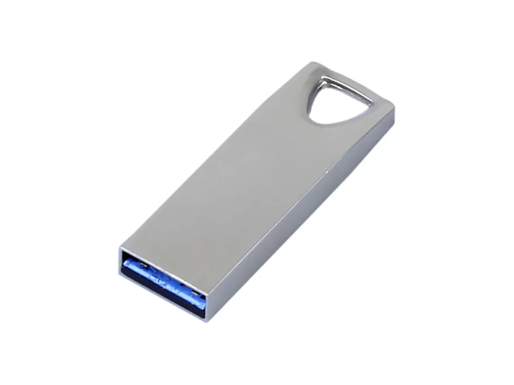 USB 3.0-флешка на 32 Гб с мини чипом и отверстием для цепочки серебристый 32Gb - фото 2