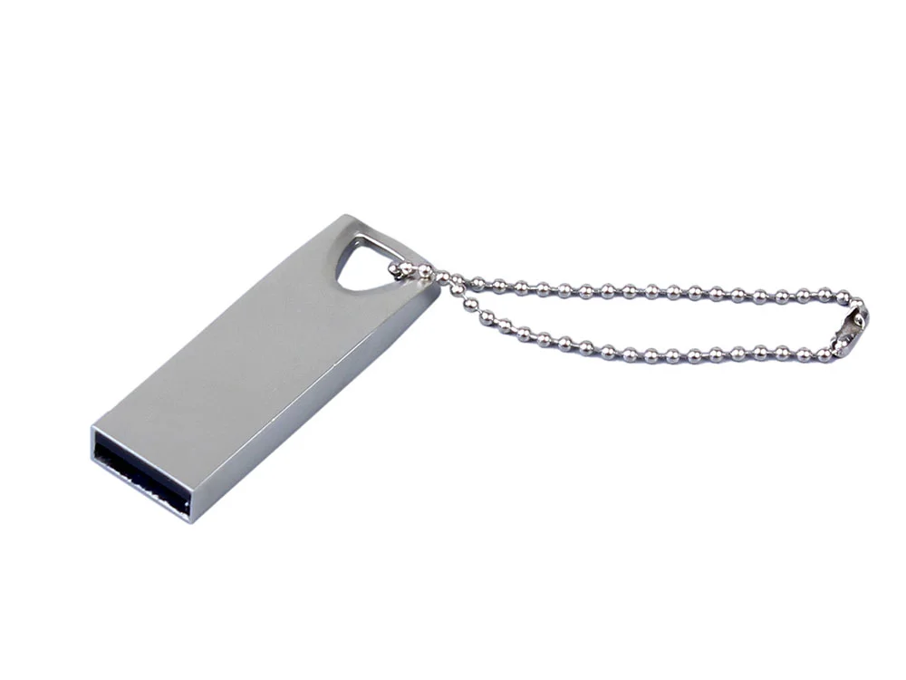 USB 3.0-флешка на 128 Гб с мини чипом и отверстием для цепочки серебристый 128Gb - фото 1