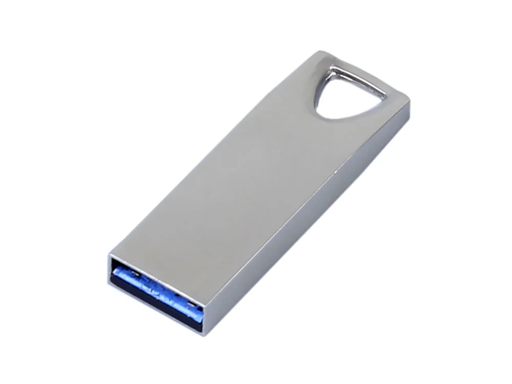 USB 3.0-флешка на 128 Гб с мини чипом и отверстием для цепочки серебристый 128Gb - фото 2