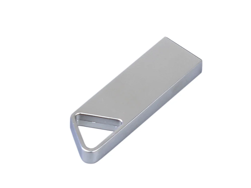 USB 2.0-флешка на 512 Мбайт с мини чипом и отверстием для цепочки серебристый 512Mb - фото 3