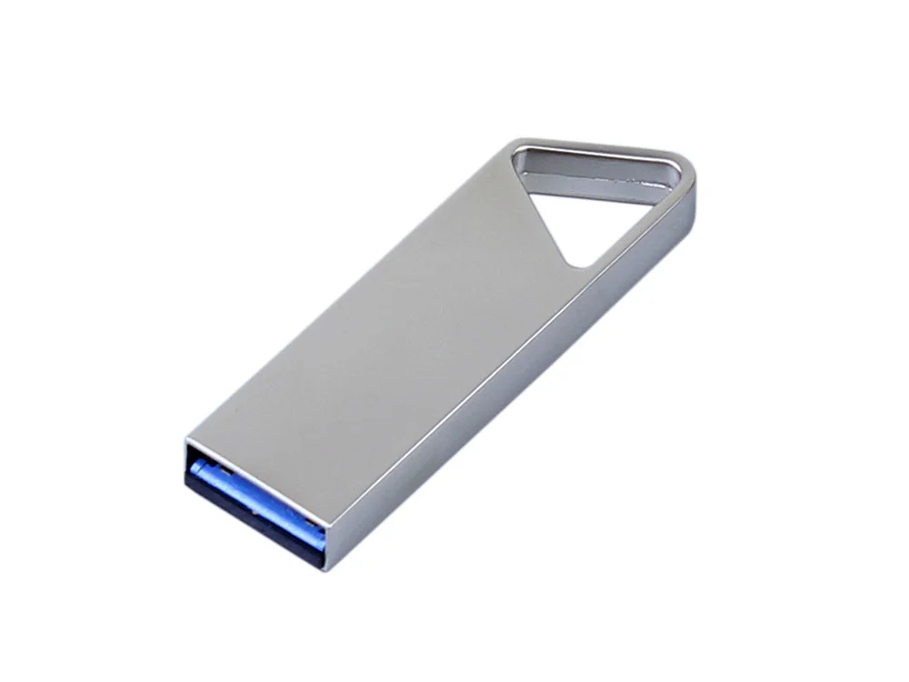 USB 2.0-флешка на 4 Гб с мини чипом и отверстием для цепочки серебристый 4Gb - фото 2