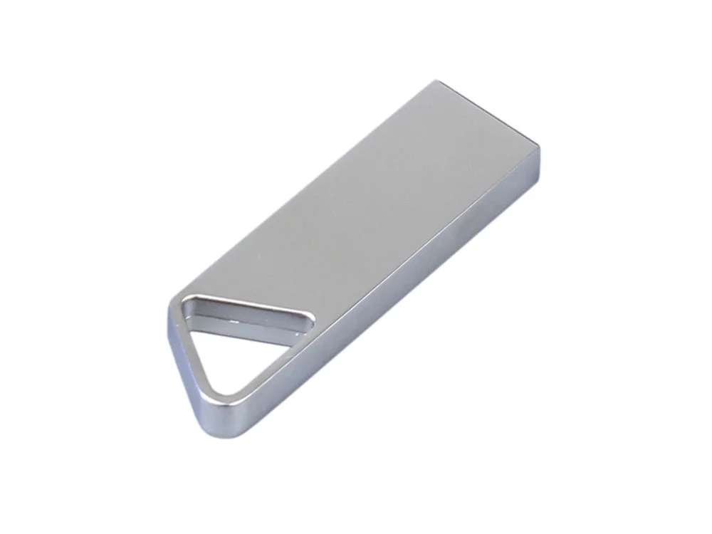 USB 2.0-флешка на 16 Гб с мини чипом и отверстием для цепочки серебристый 16Gb - фото 3