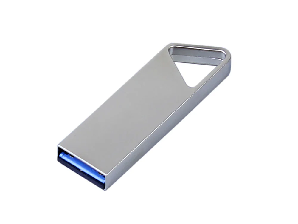 USB 2.0-флешка на 32 Гб с мини чипом и отверстием для цепочки серебристый 32Gb - фото 2
