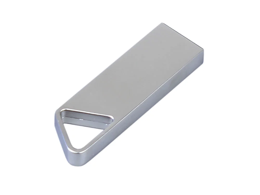 USB 2.0-флешка на 32 Гб с мини чипом и отверстием для цепочки серебристый 32Gb - фото 3