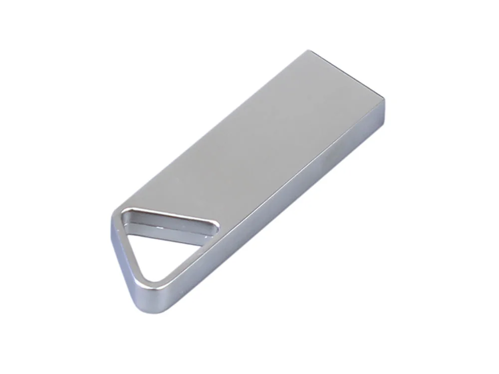 USB 2.0-флешка на 64 Гб с мини чипом и отверстием для цепочки серебристый 64Gb - фото 3