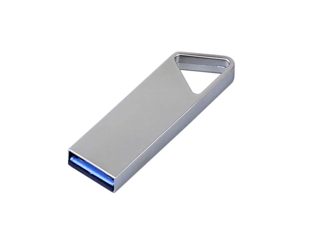 USB 2.0-флешка на 128 Гб с мини чипом и отверстием для цепочки серебристый 128Gb - фото 2