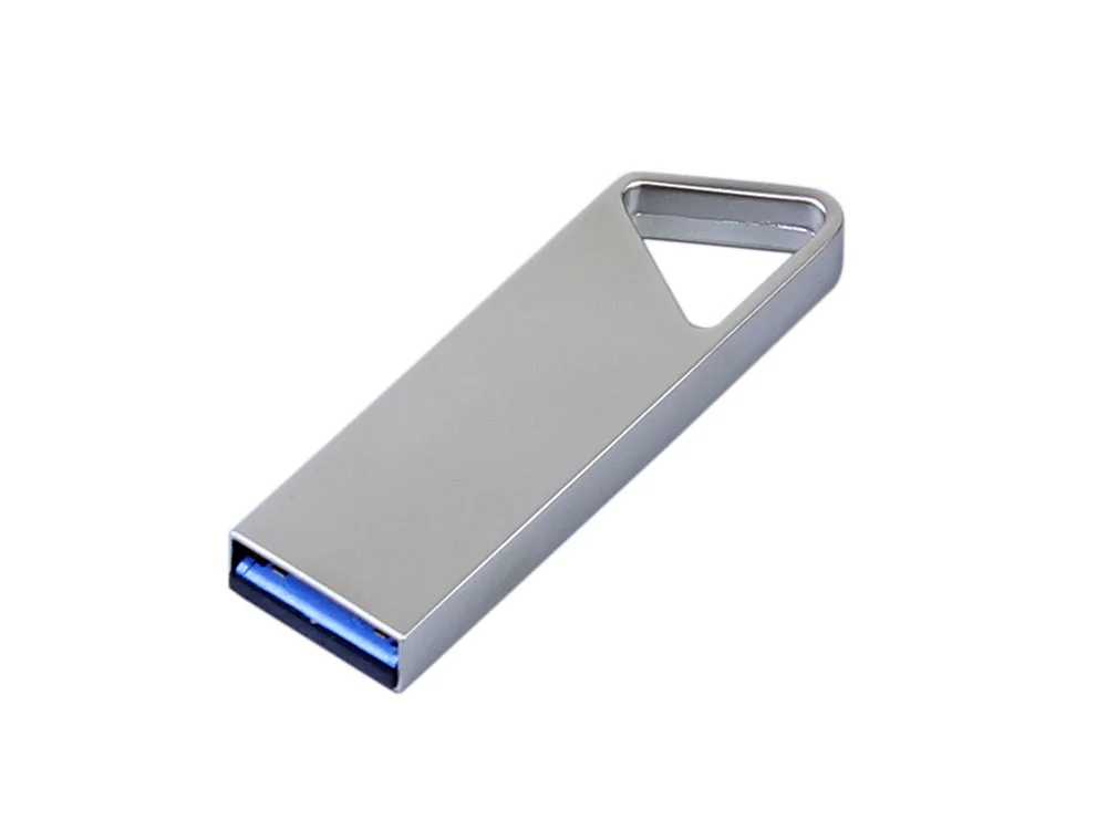 USB 3.0-флешка на 16 Гб с мини чипом и отверстием для цепочки серебристый 16Gb - фото 2