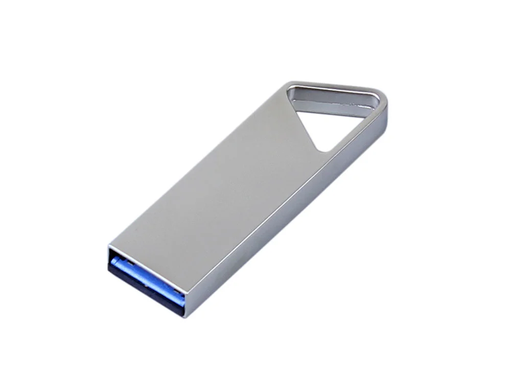 USB 3.0-флешка на 32 Гб с мини чипом и отверстием для цепочки серебристый 32Gb - фото 2