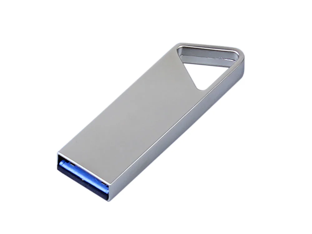 USB 3.0-флешка на 64 Гб с мини чипом и отверстием для цепочки серебристый 64Gb - фото 2