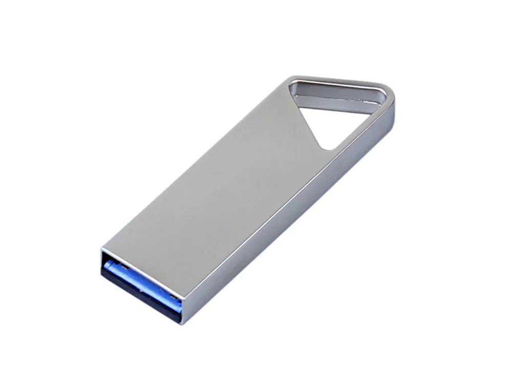 USB 3.0-флешка на 128 Гб с мини чипом и отверстием для цепочки серебристый 128Gb - фото 2