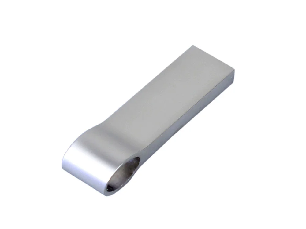 USB 2.0-флешка на 8 Гб с мини чипом и боковым отверстием для цепочки серебристый 8Gb - фото 3