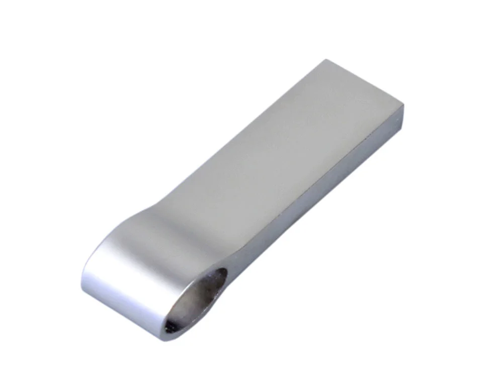 USB 3.0-флешка на 16 Гб с мини чипом и боковым отверстием для цепочки серебристый 16Gb - фото 3
