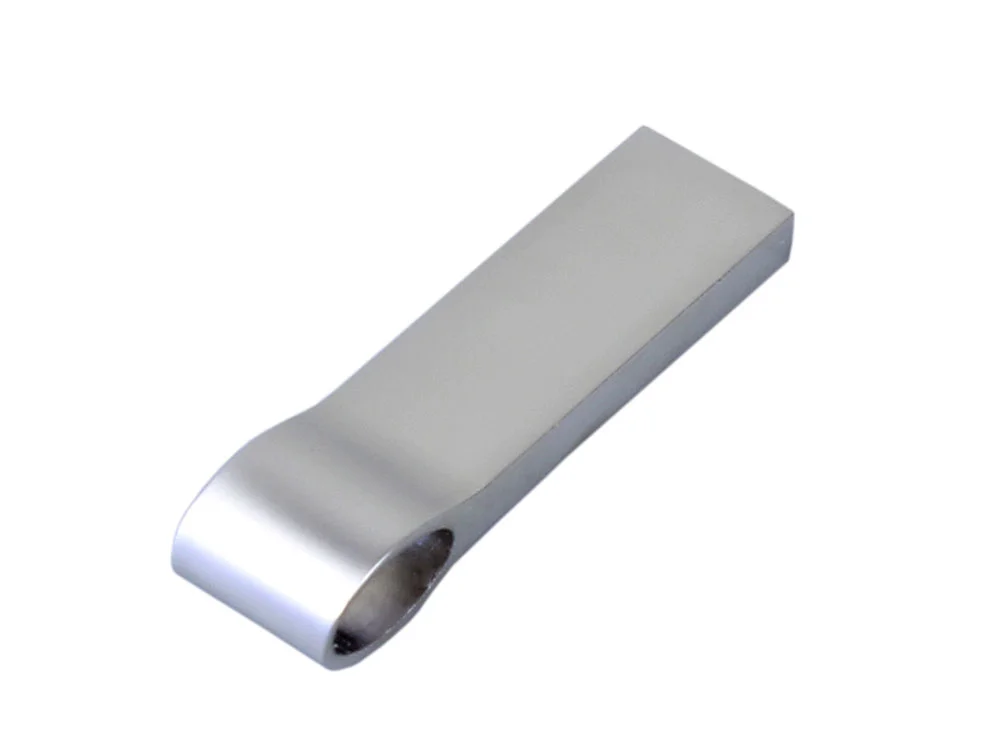 USB 3.0-флешка на 32 Гб с мини чипом и боковым отверстием для цепочки серебристый 32Gb - фото 3
