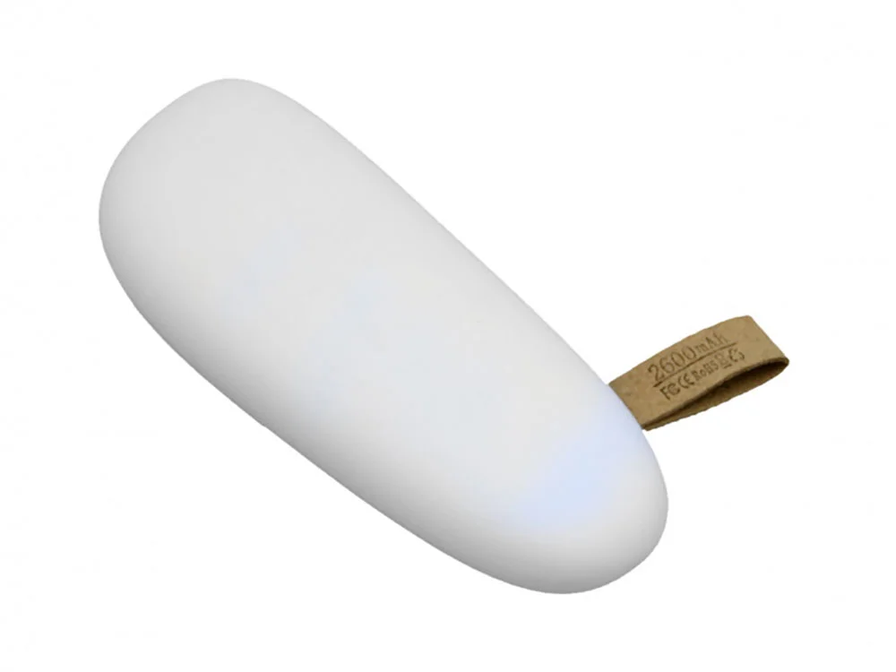 Внешний аккумулятор в форме камня Stone 2600 mAh белый - фото 2