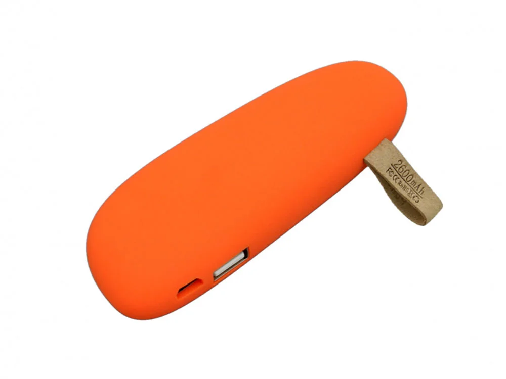 Внешний аккумулятор в форме камня Stone 2600 mAh оранжевый - фото 1