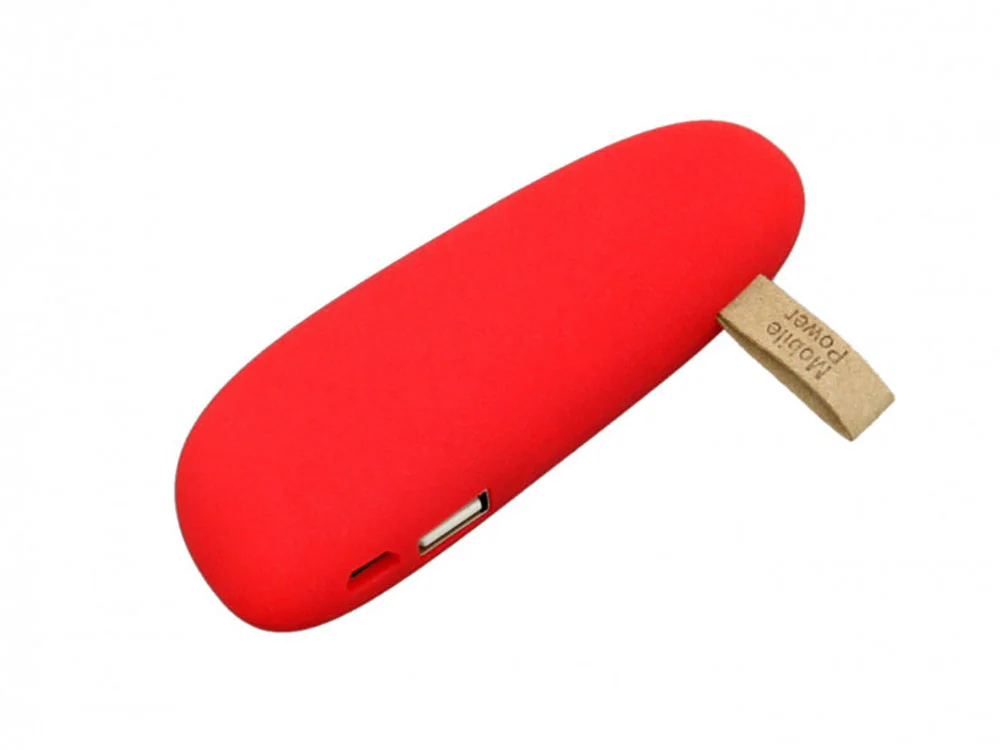 Внешний аккумулятор в форме камня Stone 2600 mAh красный - фото 1
