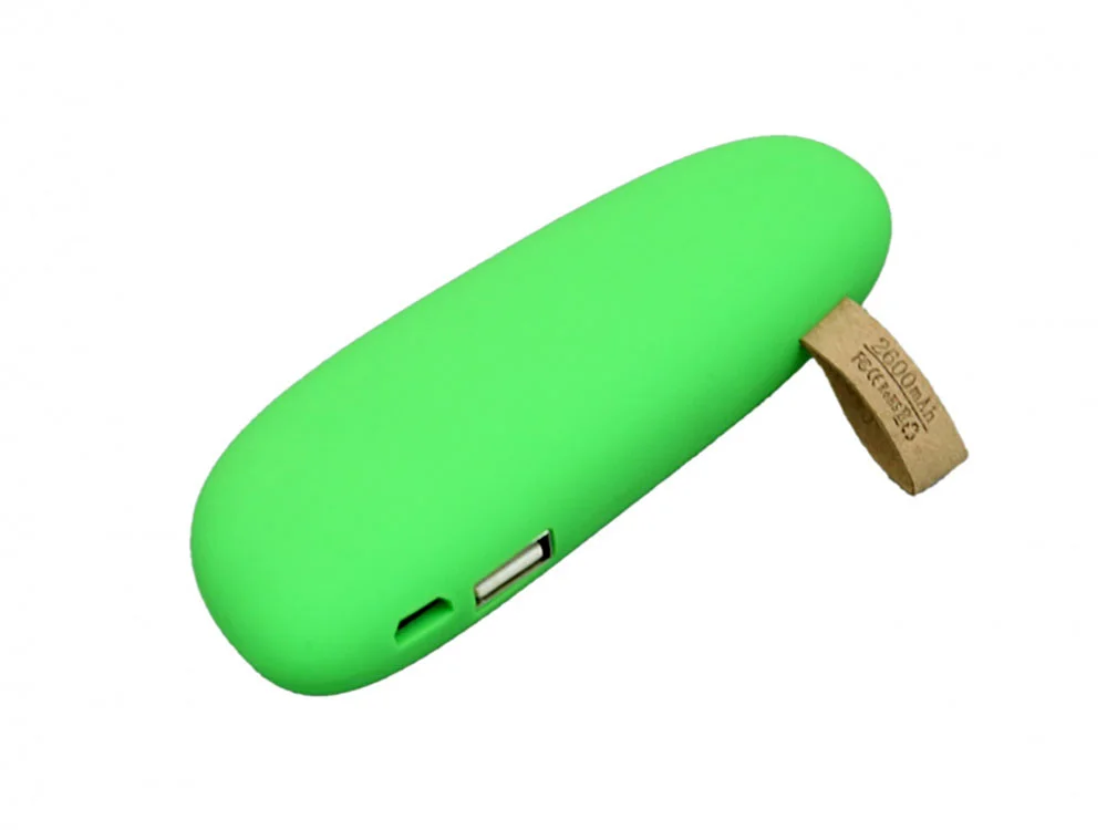 Внешний аккумулятор в форме камня Stone 2600 mAh зеленый - фото 1