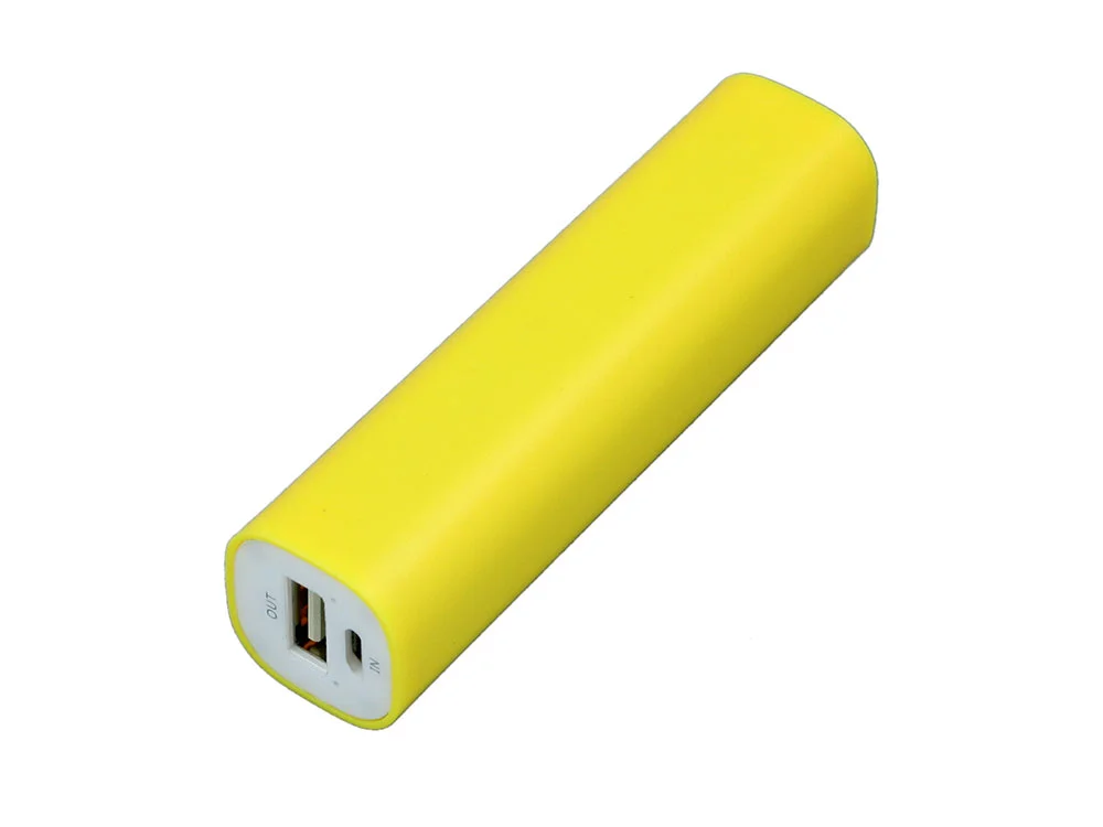 Внешний аккумулятор Digi прямоугольной формы 2200 mAh желтый - фото 1