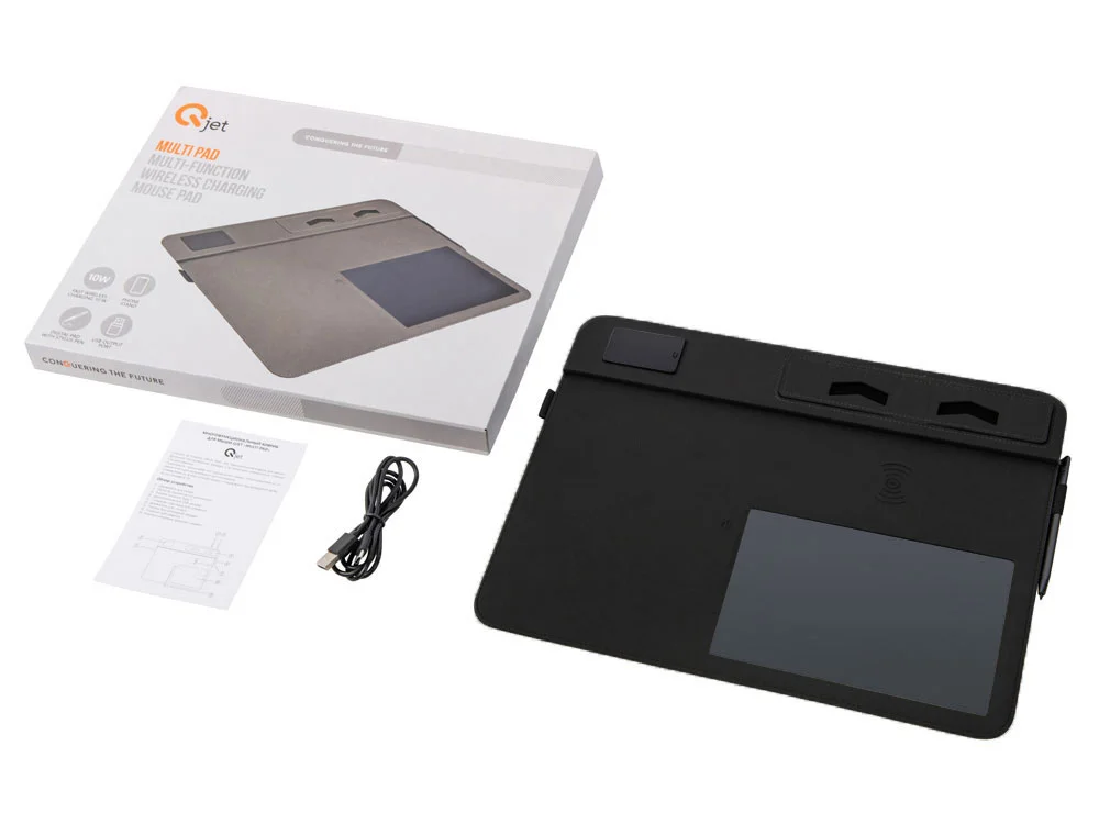 Многофункциональный коврик для мыши Multi Pad с беспроводной зарядкой и LCD экраном 10 Вт черный - фото 14