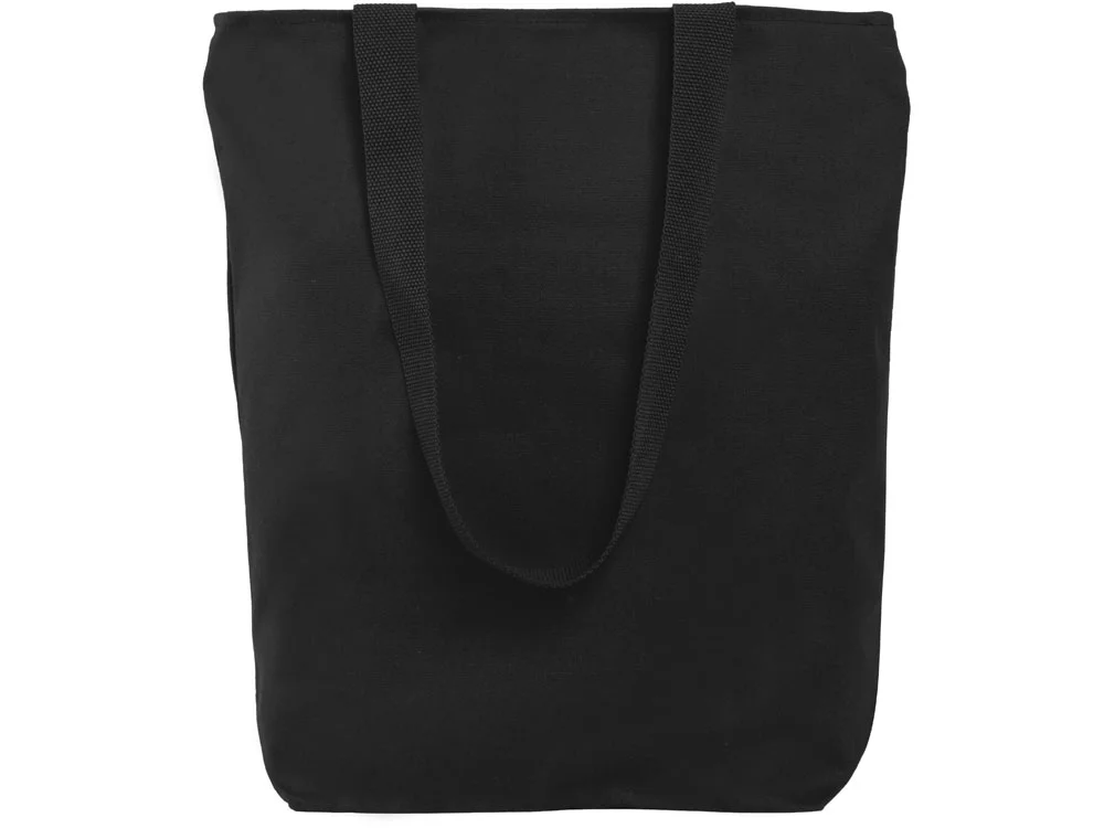 Сумка на молнии Zipper из хлопка 280 г/м2 черный - фото 3
