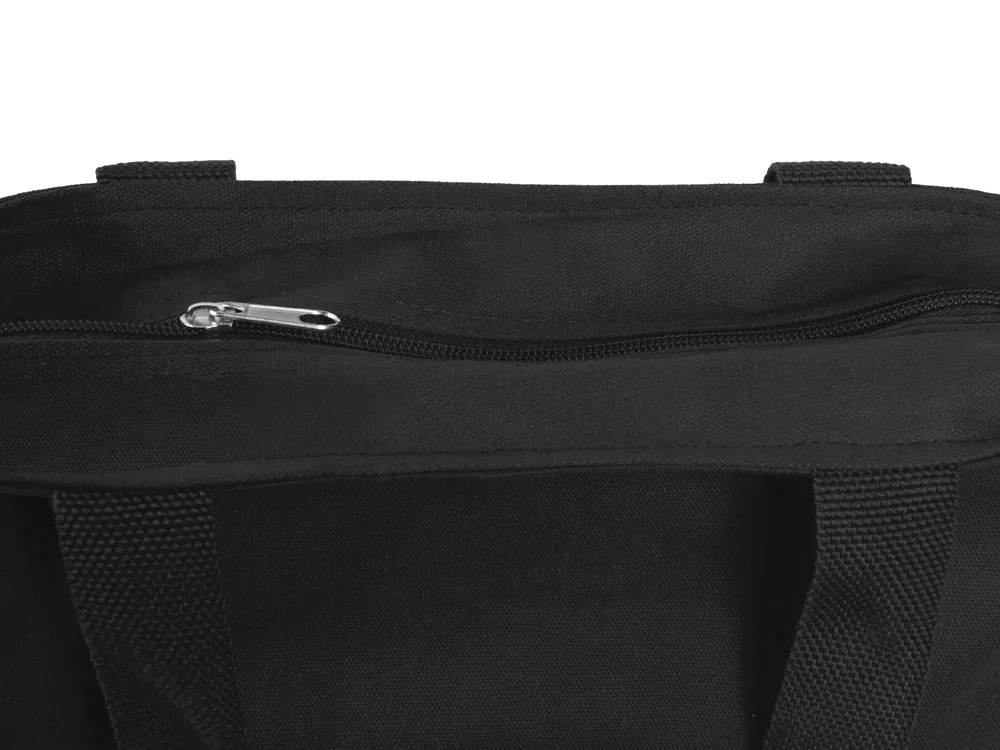 Сумка на молнии Zipper из хлопка 280 г/м2 черный - фото 6