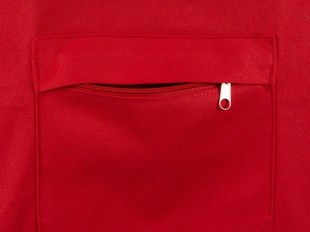 Сумка на молнии Zipper из хлопка 280 г/м2 красный - фото 6