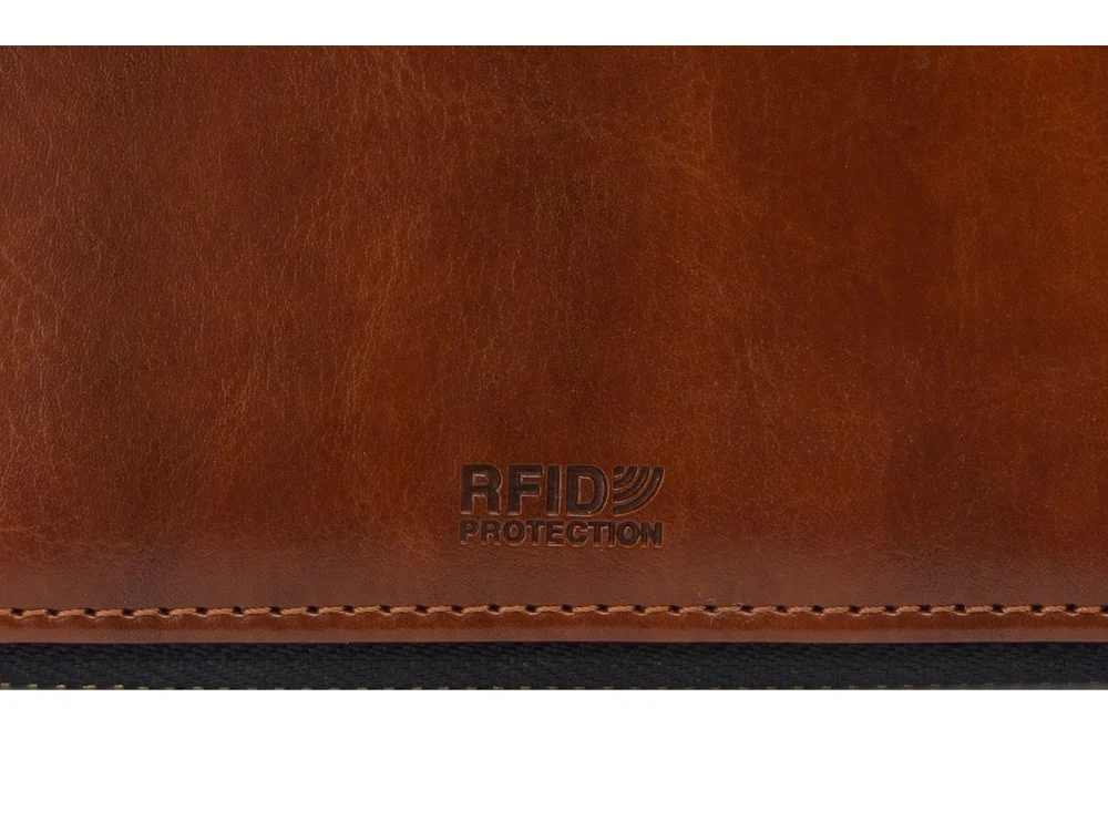 Бизнес-блокнот на молнии А5 Fabrizio с RFID защитой и ручкой коричневый - фото 10