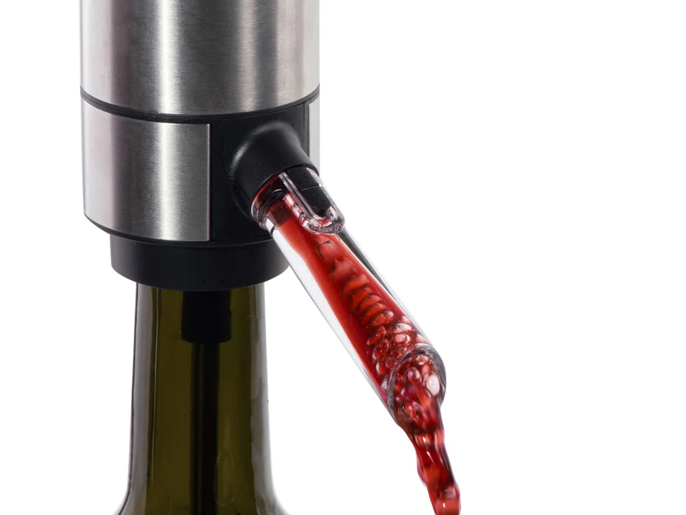 Электрический аэратор-диспенсер для вина Wine delight серебристый - фото 10